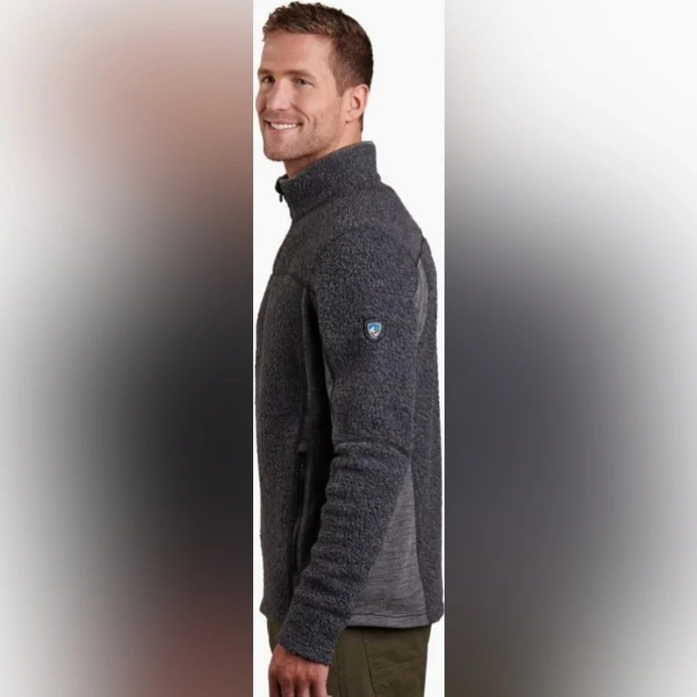 🆕 NWT KÜHL Naturafleece FZ Fleece Jacket Wool Blend Zip Closure Pockets Sz Large - Picture 3 of 14